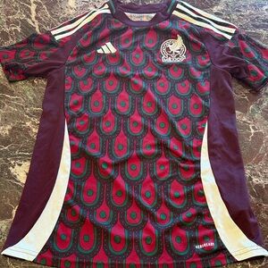 adidas womens Mexico Soccer Jersey - Burgundy and Green size medium